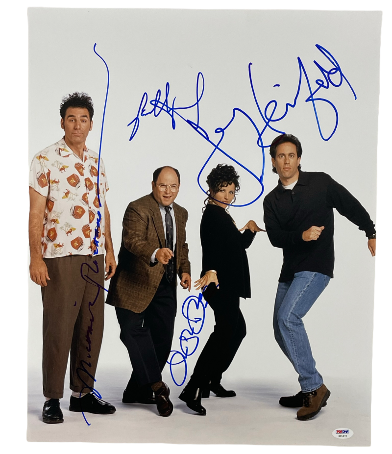 JERRY SEINFELD MICHAEL RICHARDS SIGNED 11X14 PHOTO AUTOGRAPH PUFFY SHIRT  PSA LOA