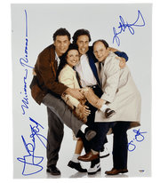 Jerry Seinfeld, Jason Alexander, Julia Louis-Dreyfus, Michael Richards Authentic Autographed 16x20 Photo