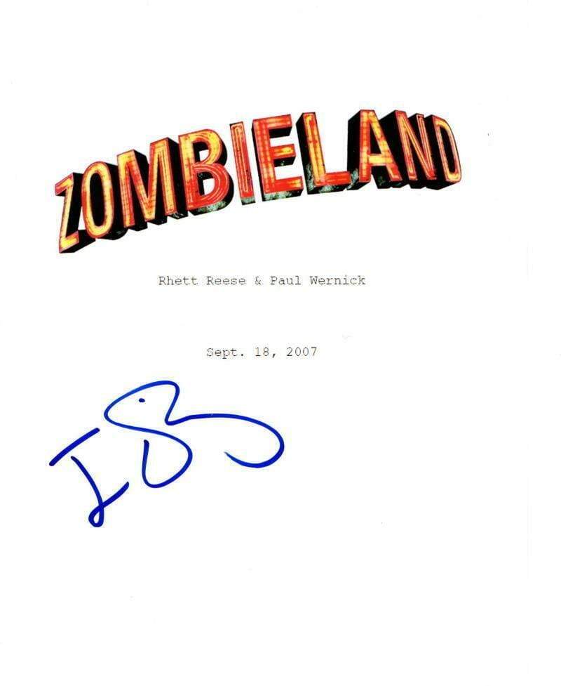 Jesse Eisenberg Authentic Autographed 'Zombieland' Script - Prime Time Signatures - TV & Film