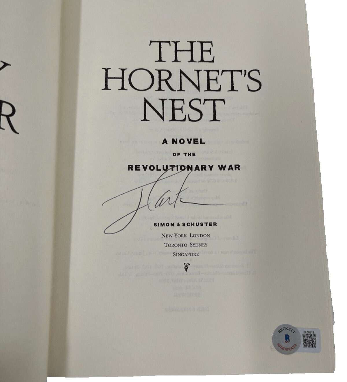 Jimmy Carter Authentic Autographed The Hornet's Nest Hardcover Book