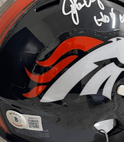 John Elway Signed NFL Helmet Beckett COA - Item #2 - Detail View