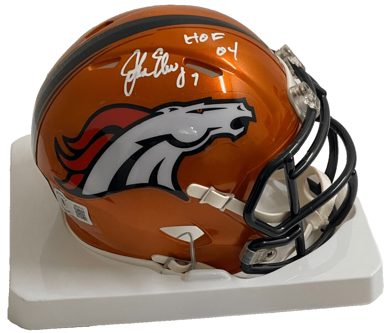 John Elway Authentic Autographed Denver Broncos NFL Mini Helmet