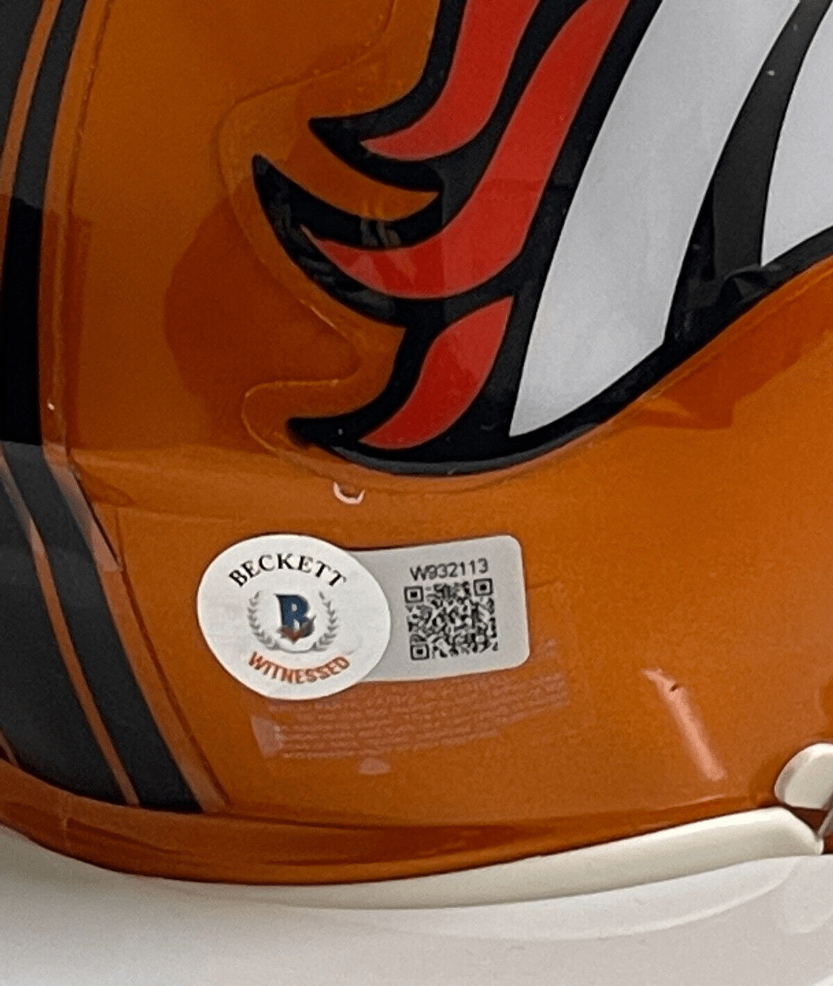 John Elway Signed NFL Helmet Beckett COA - Item #1 - Detail View