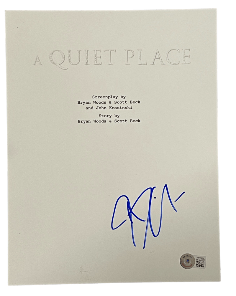 John Krasinski Signed Script from A Quiet Place Beckett COA
