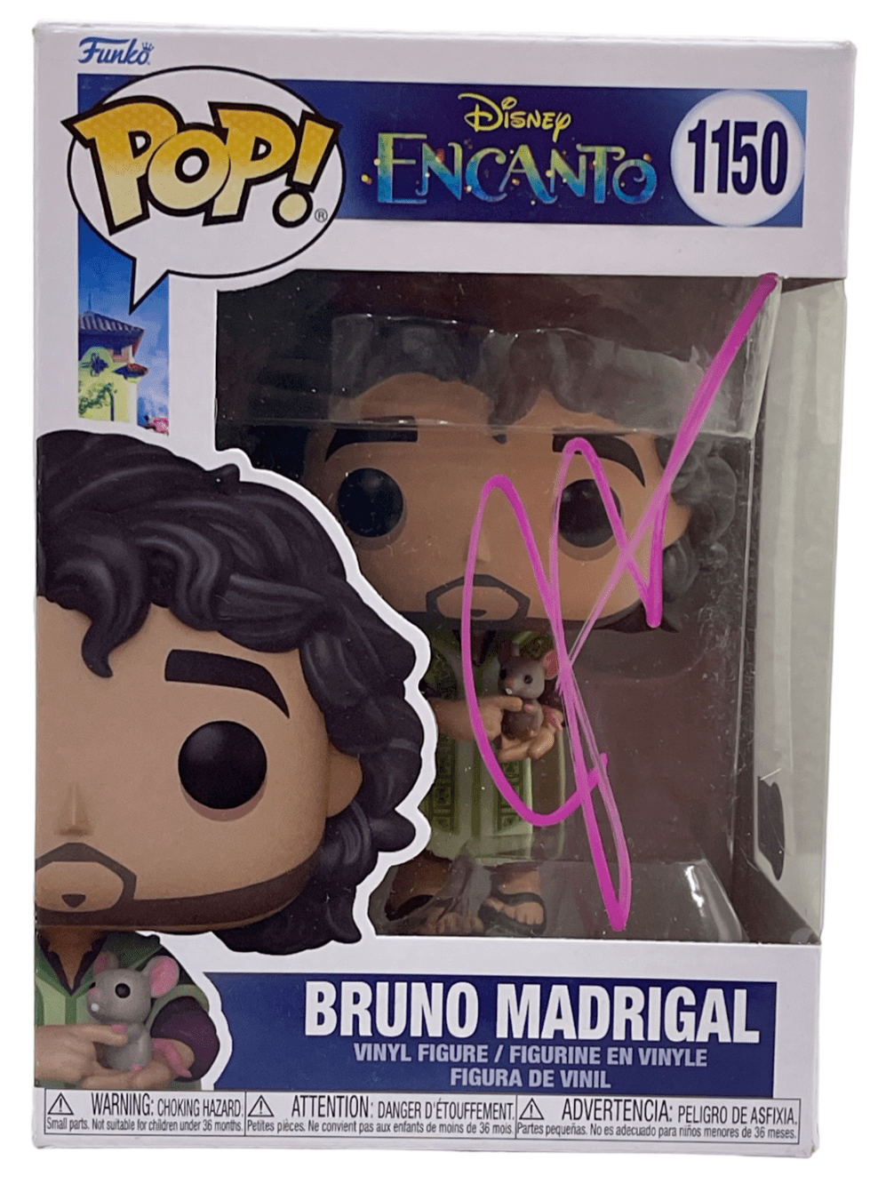 John Leguizamo Authentic Autographed Bruno Madrigal Encanto 1150 Funko Pop Figure