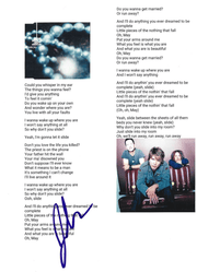 Johnny Rzeznik of Goo Goo Dolls Signed Lyrics & Sheet Music Certified Authentic - Item #1