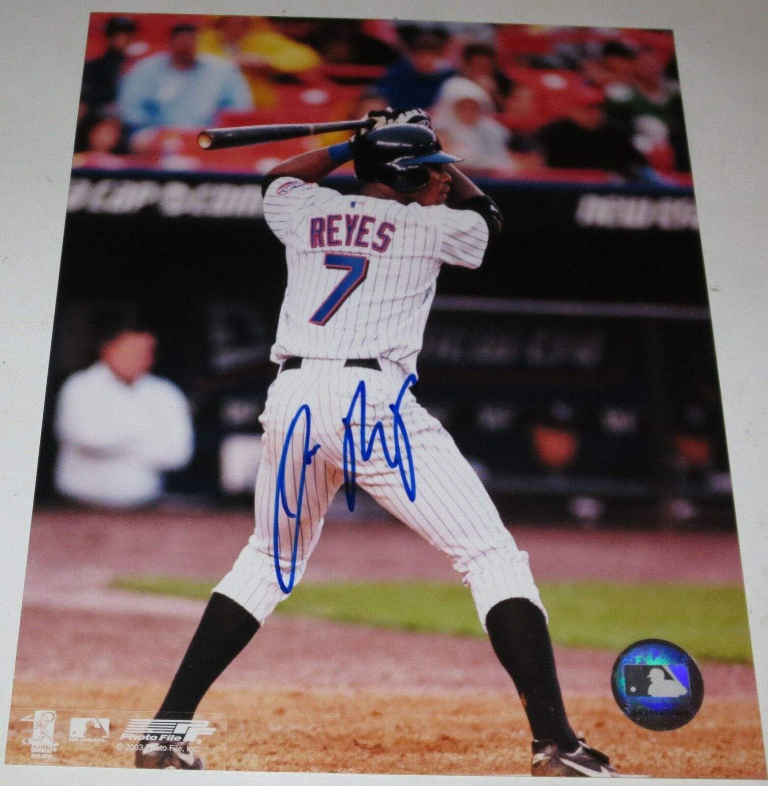 Jose Reyes Signed 8x10 Photo | PTS COA - New York Mets