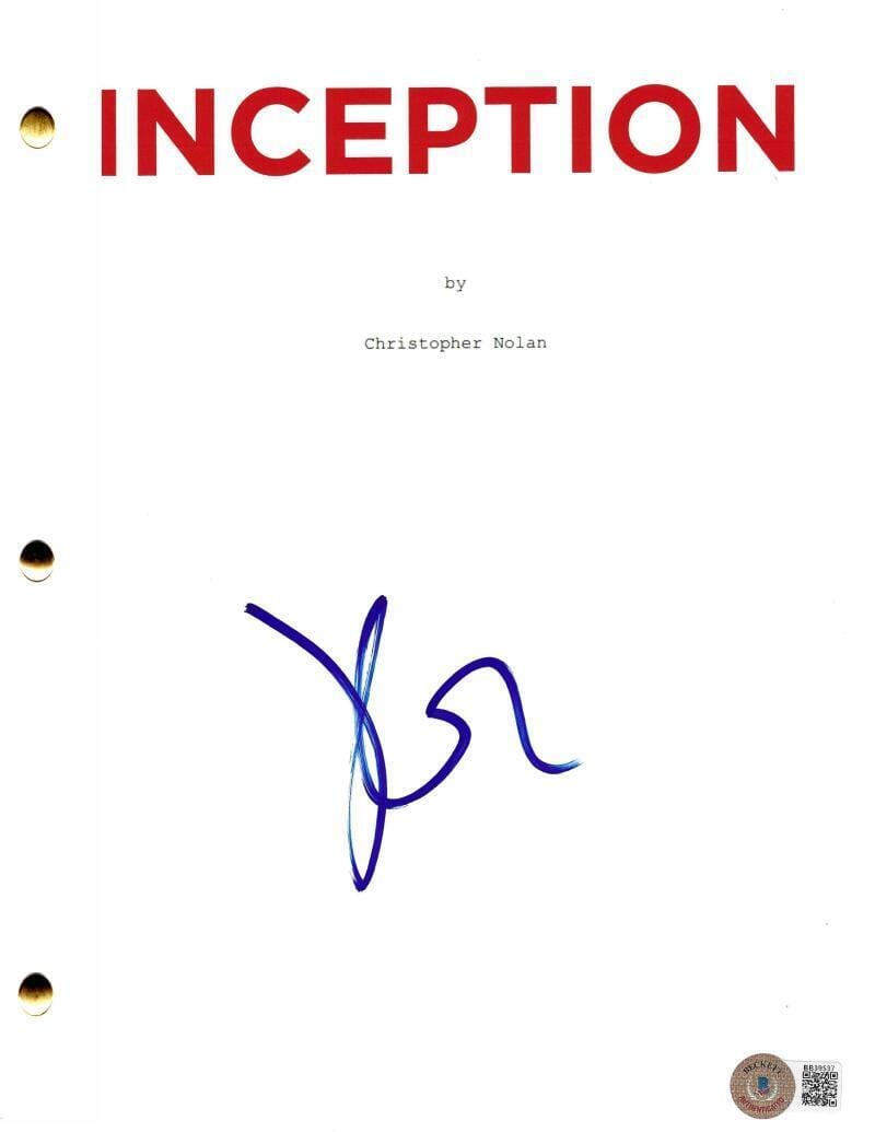 Joseph Gordon Levitt Signed Script from Inception Beckett COA