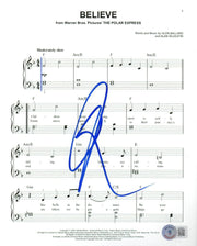 Josh Groban Signed Lyrics & Sheet Music from The Polar Express Beckett COA