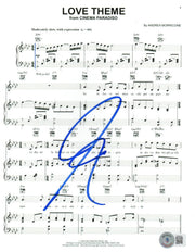 Josh Groban Signed Love Theme Lyrics & Sheet Music from Cinema Paradiso Beckett COA