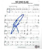 Josh Groban Signed No One Else Lyrics & Sheet Music from Natasha Beckett COA