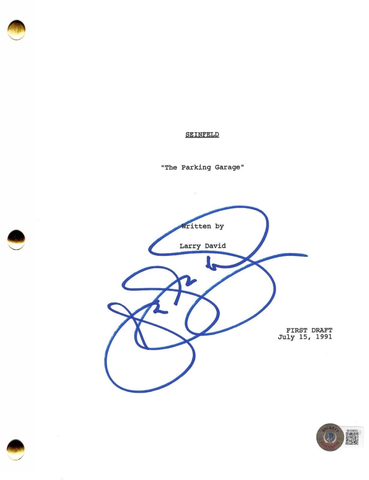 Julia Louis-Dreyfus Signed Script from Seinfeld Beckett COA - Item #2