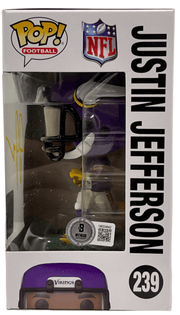 Justin Jefferson Signed NFL Funko Beckett COA - Detail View