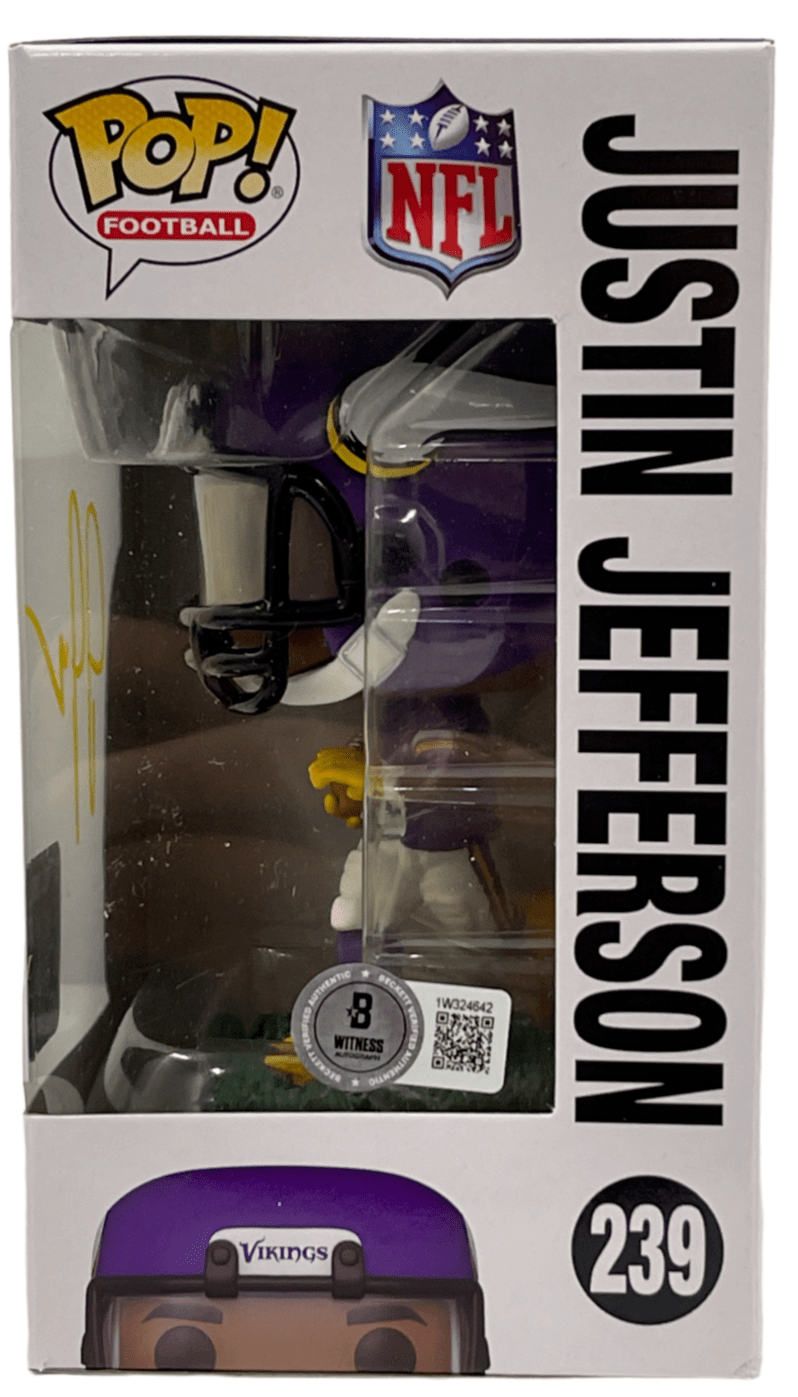 Justin Jefferson Signed NFL Funko Beckett COA - Detail View