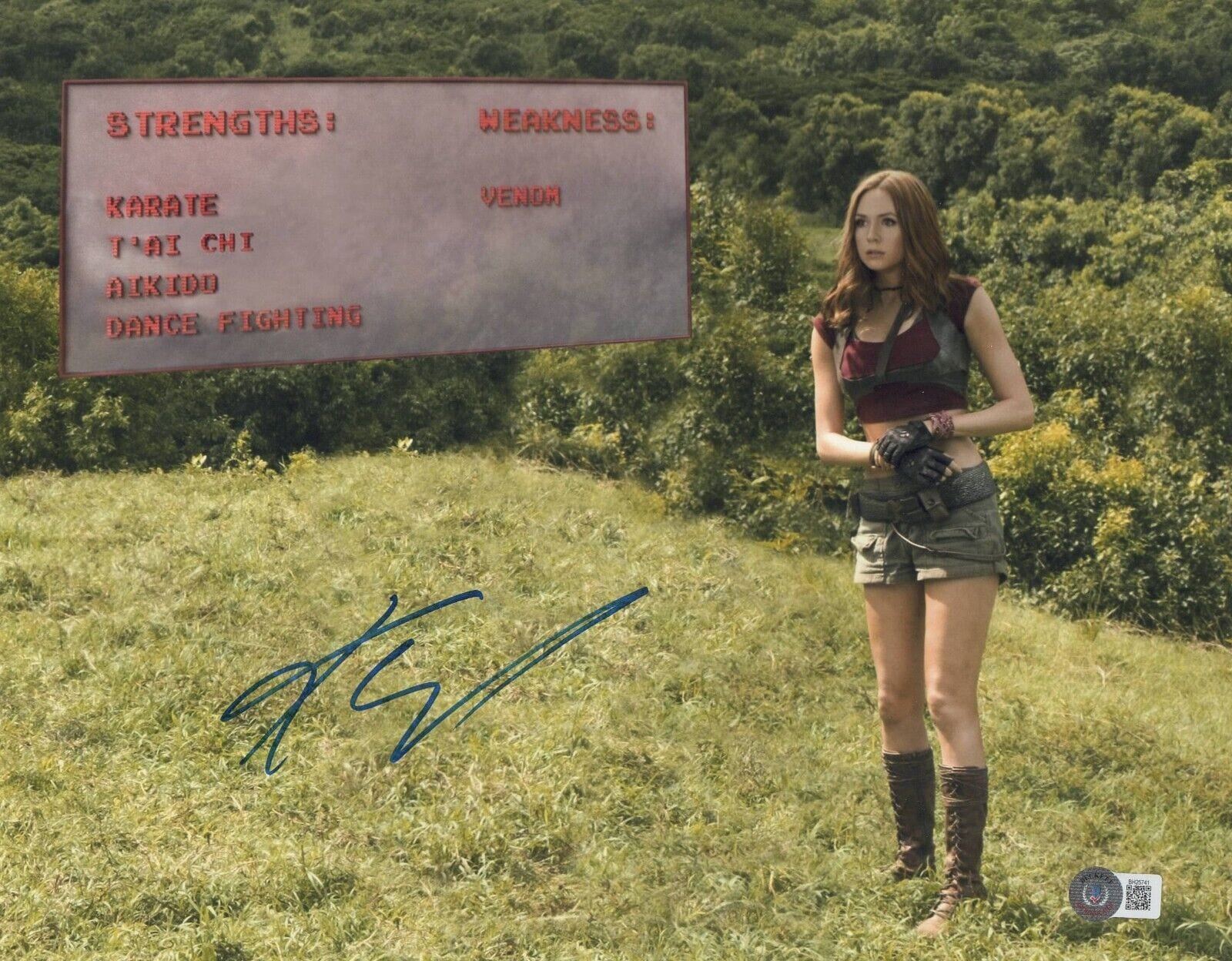 Karen Gillan Signed 11x14 Photo from Jumanji Beckett COA - Item #2
