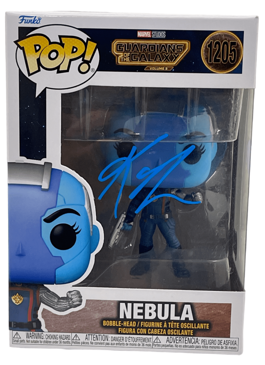 Karen Gillan Authentic Autographed Nebula Guardians of the Galaxy 1205 Funko Pop Figure