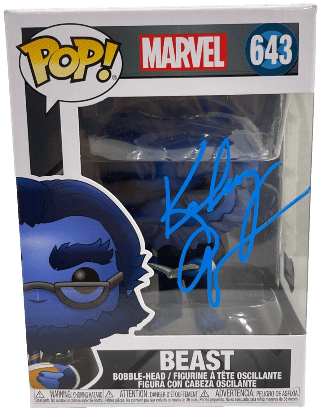 Kelsey Grammer Authentic Autographed Beast Marvel 643 Funko Pop Figure