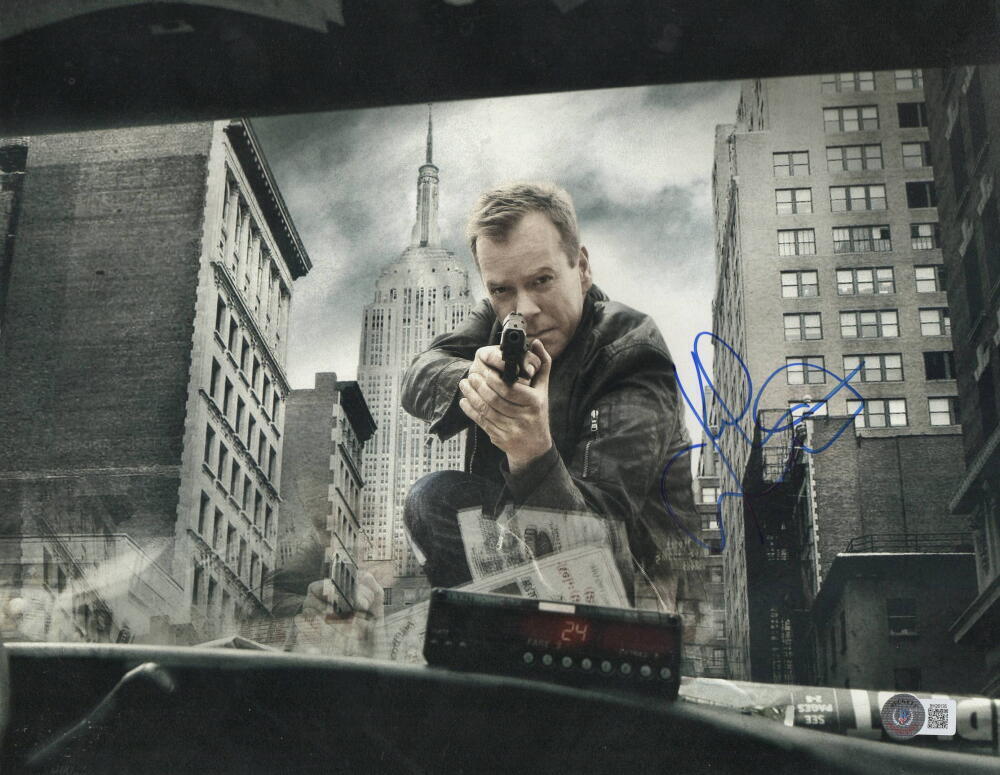 Kiefer Sutherland Signed 11x14 Photo from 24 Beckett COA - Item #1