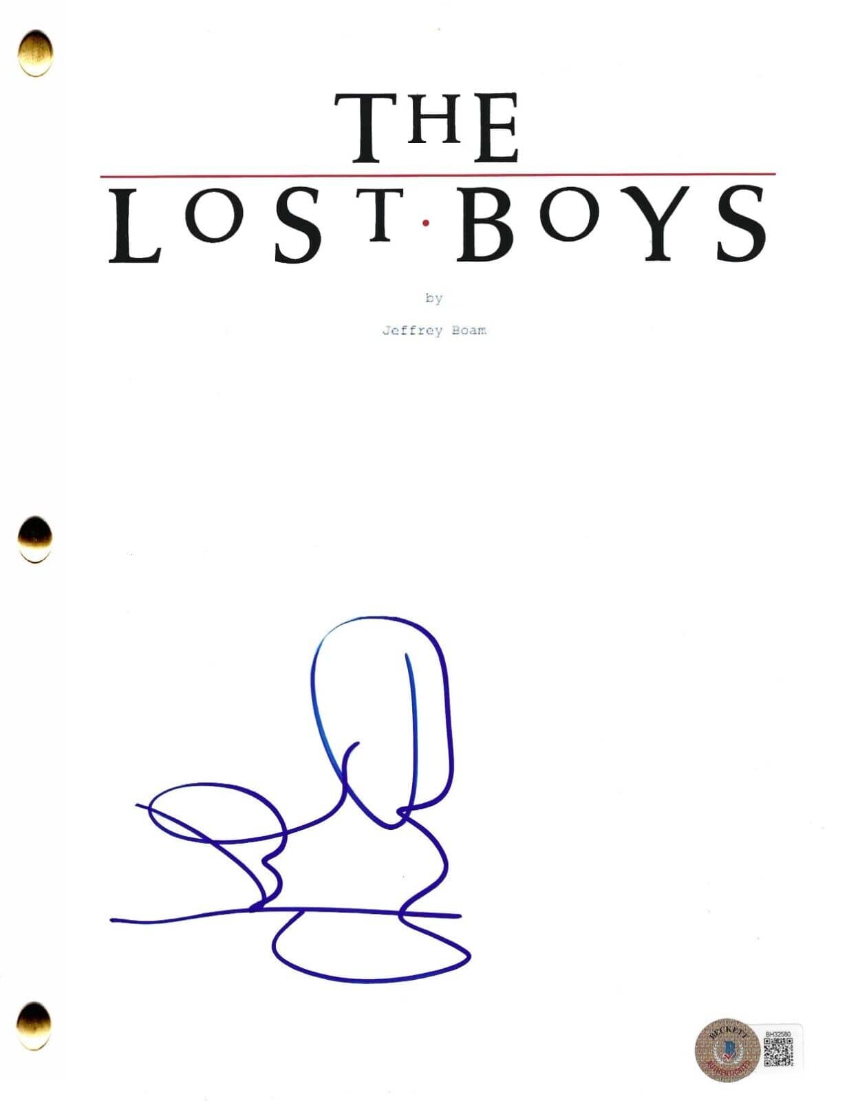 Kiefer Sutherland Autographed Lost Boys Script - PTS