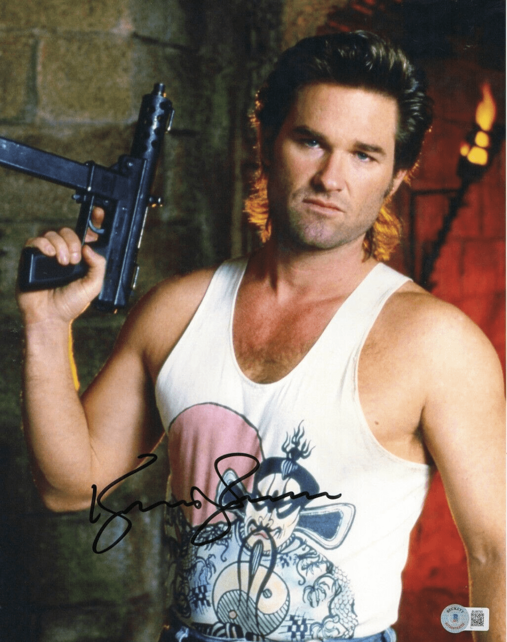 Kurt Russell Signed 11x14 Photo from Big Trouble in Little China Beckett COA