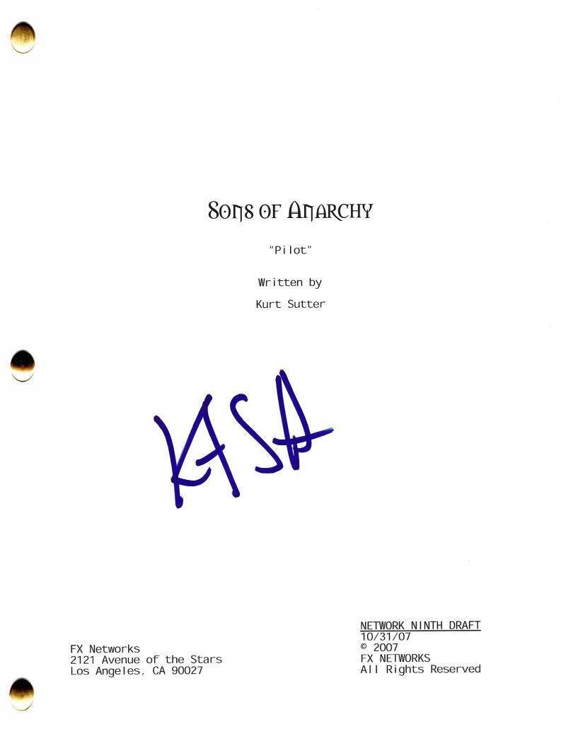 Kurt Sutter Signed Script from Sons of Anarchy Certified Authentic