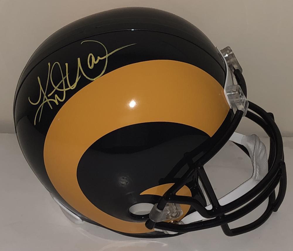 Kurt Warner Authentic Autographed St. Louis Rams Full Size Helmet - Prime Time Signatures - Sports