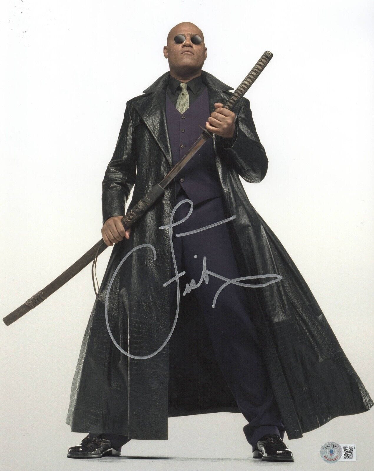 Laurence Fishburne Signed 11x14 Photo from The Matrix Beckett COA - Item #2