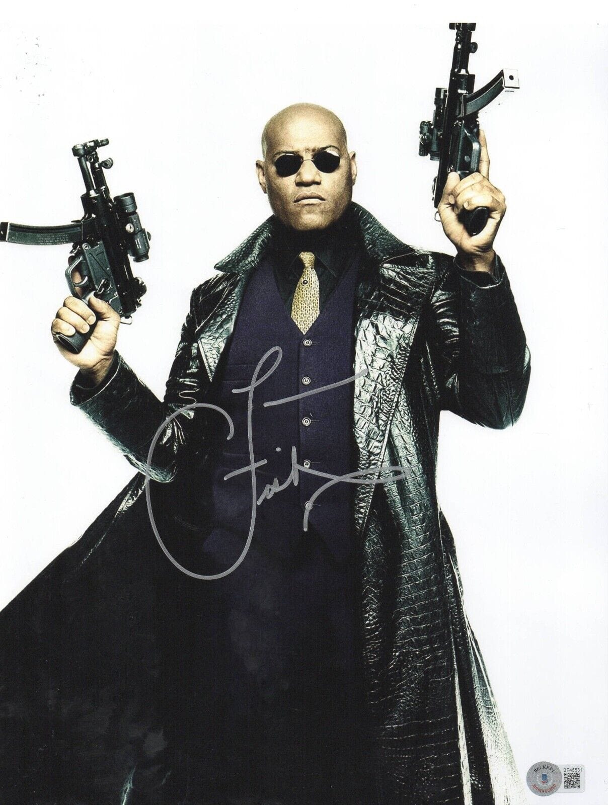 Laurence Fishburne Signed 11x14 Photo from The Matrix Beckett COA - Item #1