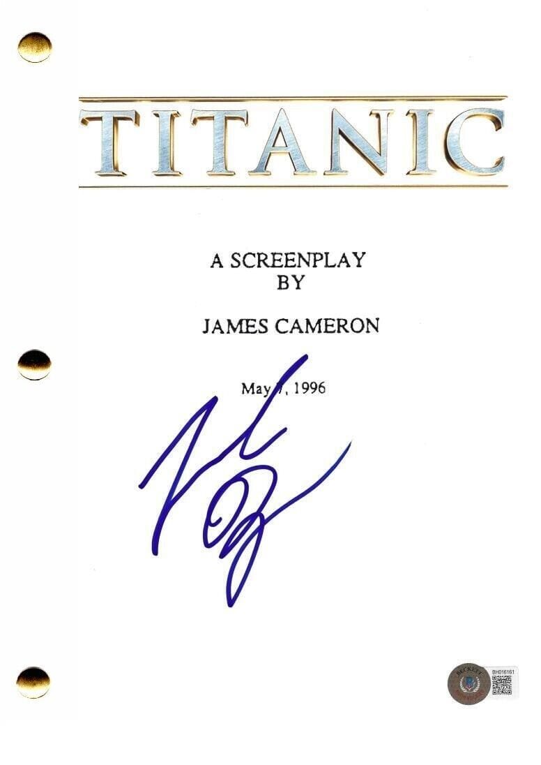 Leonardo DiCaprio Signed Script from Titanic Beckett COA