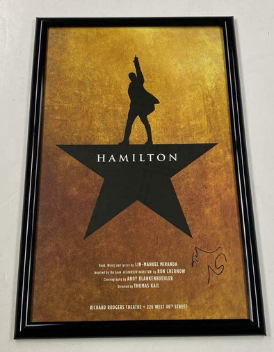 Lin-Manuel Miranda Authentic Autographed Hamilton Window Card, Framed - Prime Time Signatures - Music