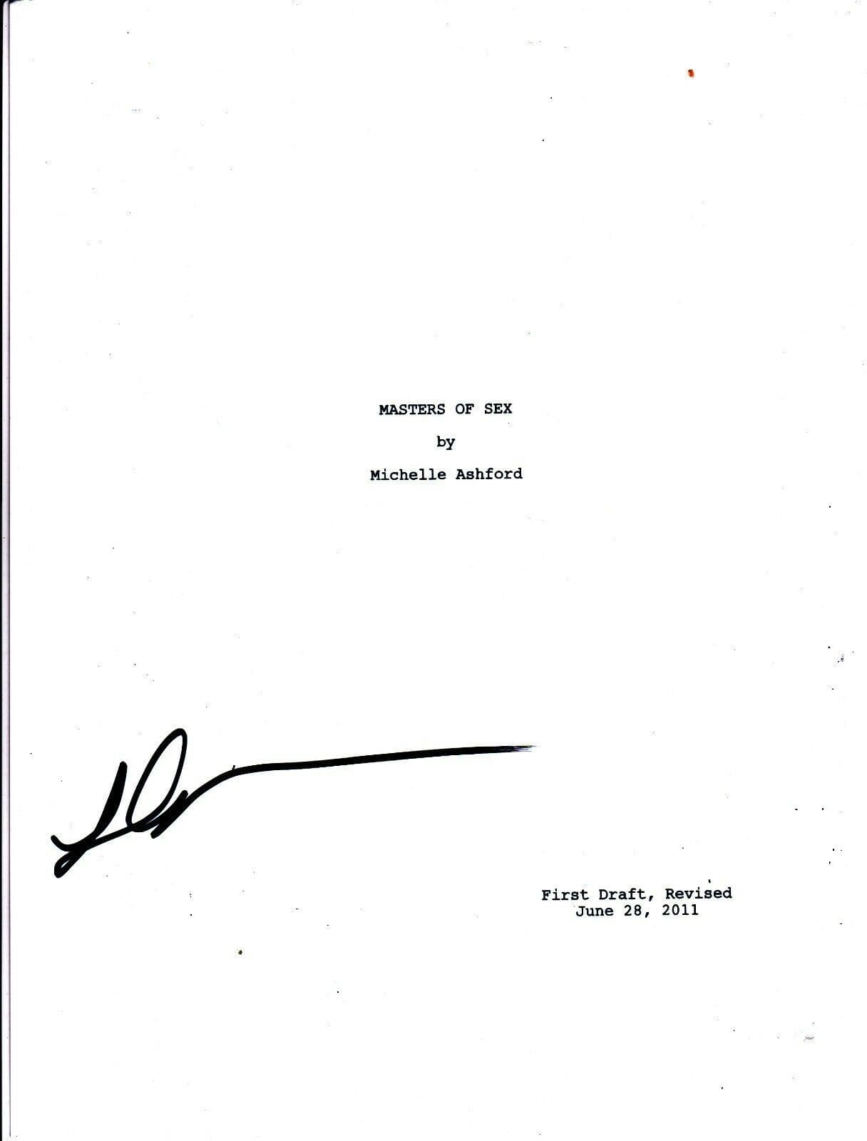 Lizzy Caplan Signed Script from Masters of Sex Certified Authentic