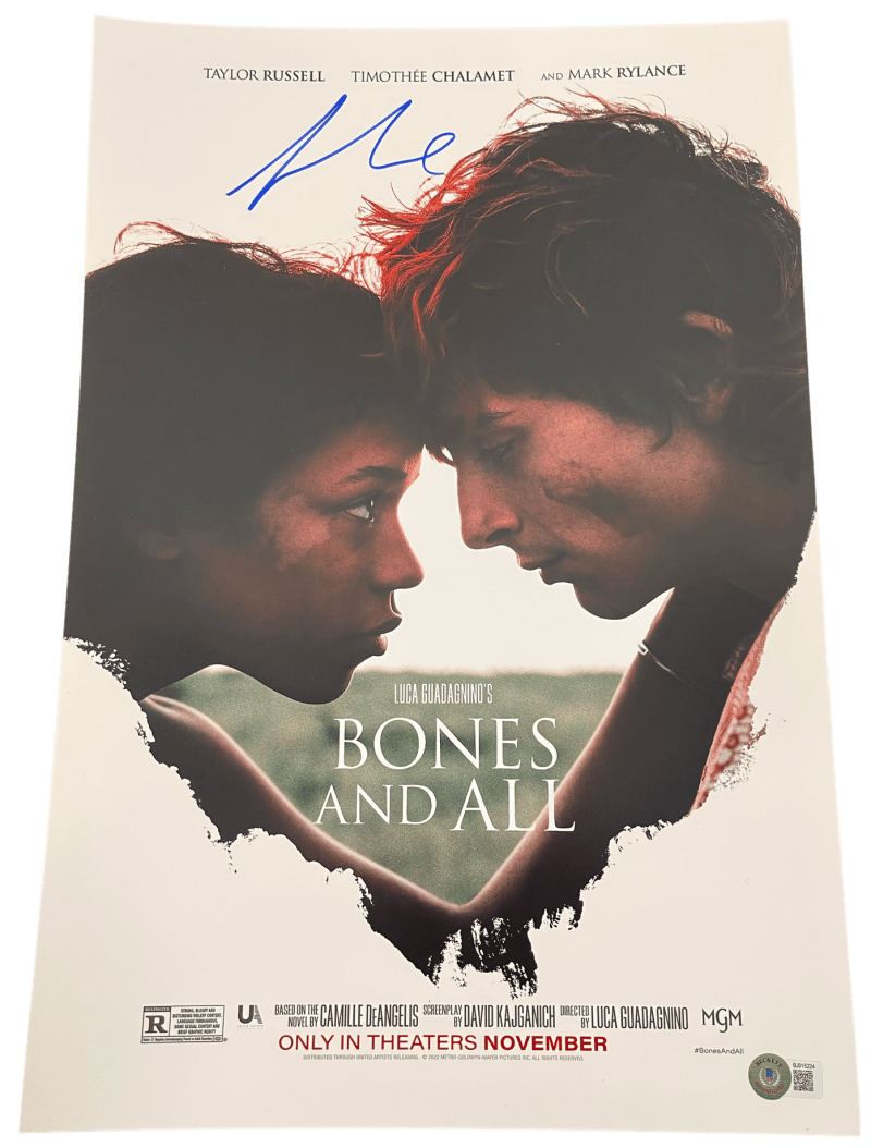 Luca Guadagnino Signed 12x18 Photo from Bones and All Beckett COA
