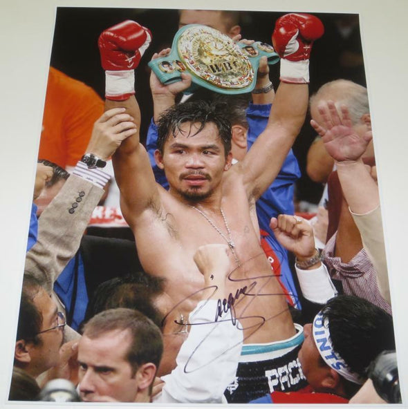 Manny Pacquiao Authentic Autographed 16x20 Photo - Prime Time Signatures - Sports