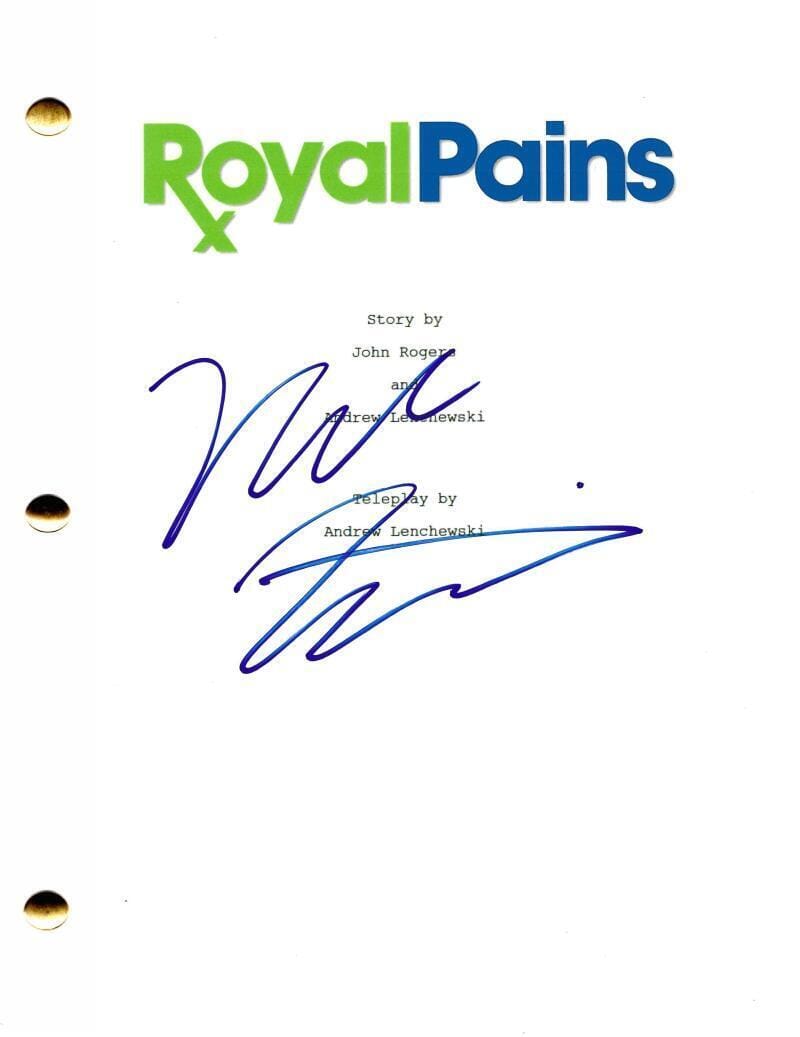 Mark Feuerstein Signed Script from Royal Pains Beckett COA
