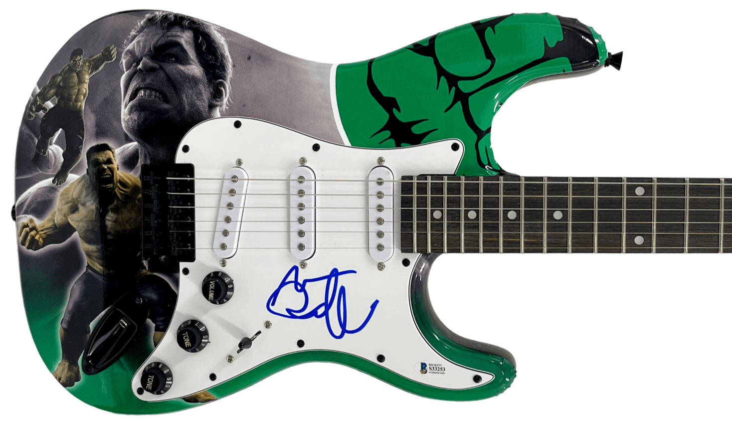 Mark Ruffalo Authentic Autographed Full Size Custom Electric Guitar