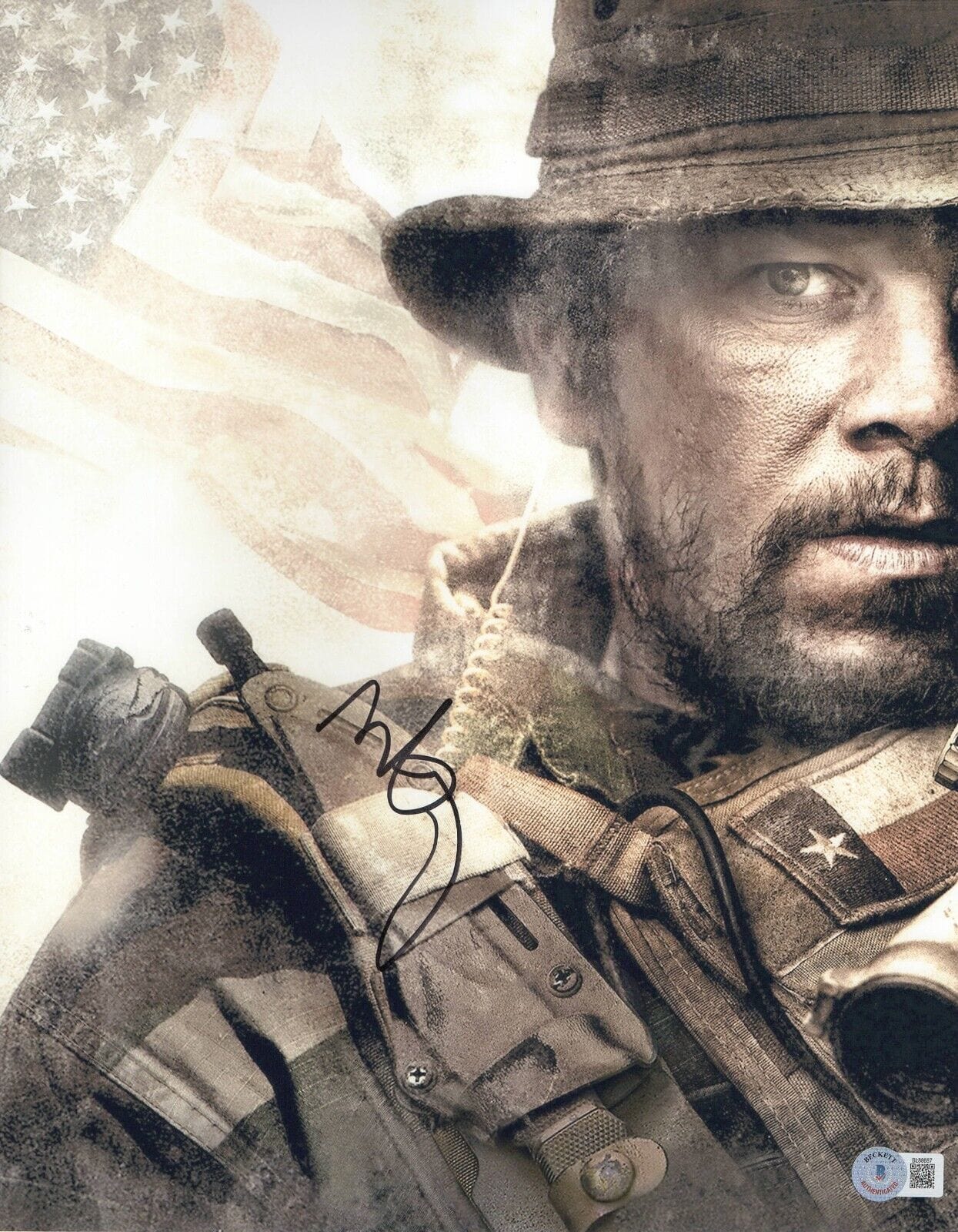 Mark Wahlberg Signed 11x14 Photo from Lone Survivor Beckett COA