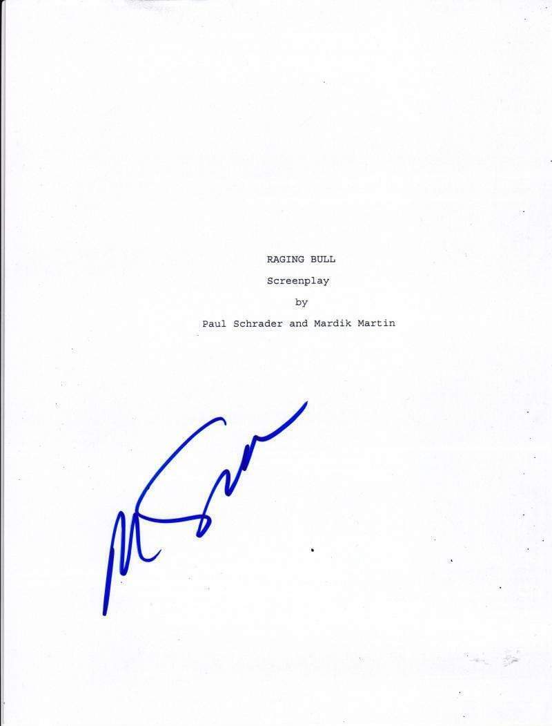Martin Scorsese Authentic Autographed 'Raging Bull' Script - Prime Time Signatures - TV & Film