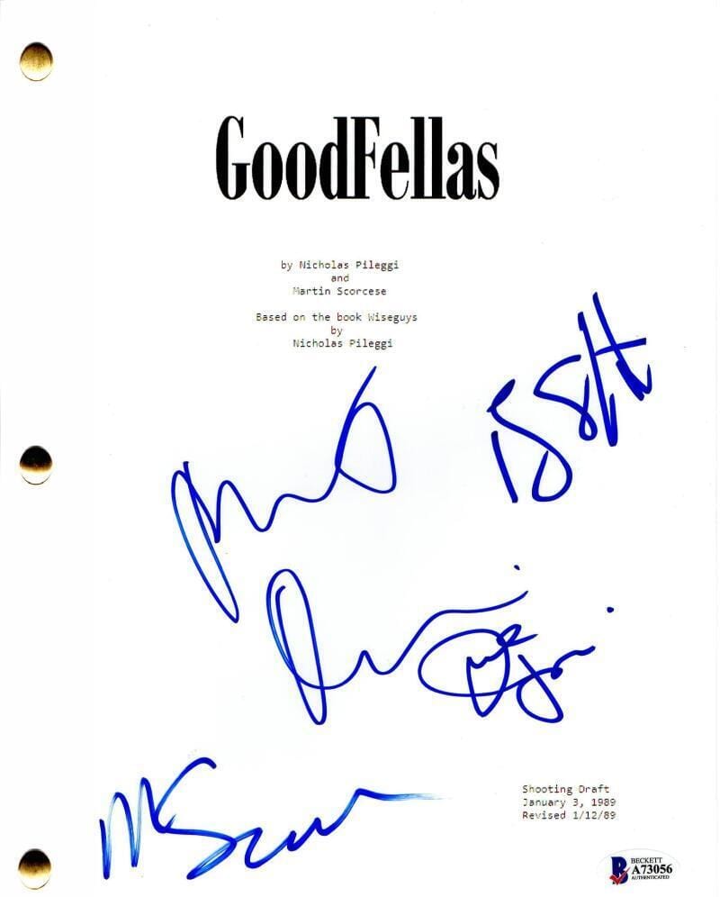 Martin Scorsese, Robert De Niro, Ray Liotta & Joe Pesci Authentic Autographed GoodFellas Script