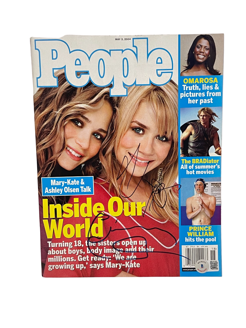 Mary-Kate Olsen and Ashley Olsen Authentic Autographed People Magazine