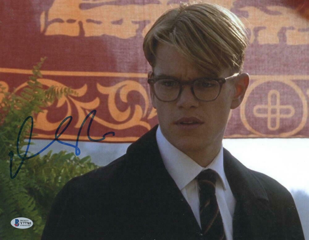 Matt Damon Signed 11x14 Photo from The Talented Mr. Ripley Beckett COA