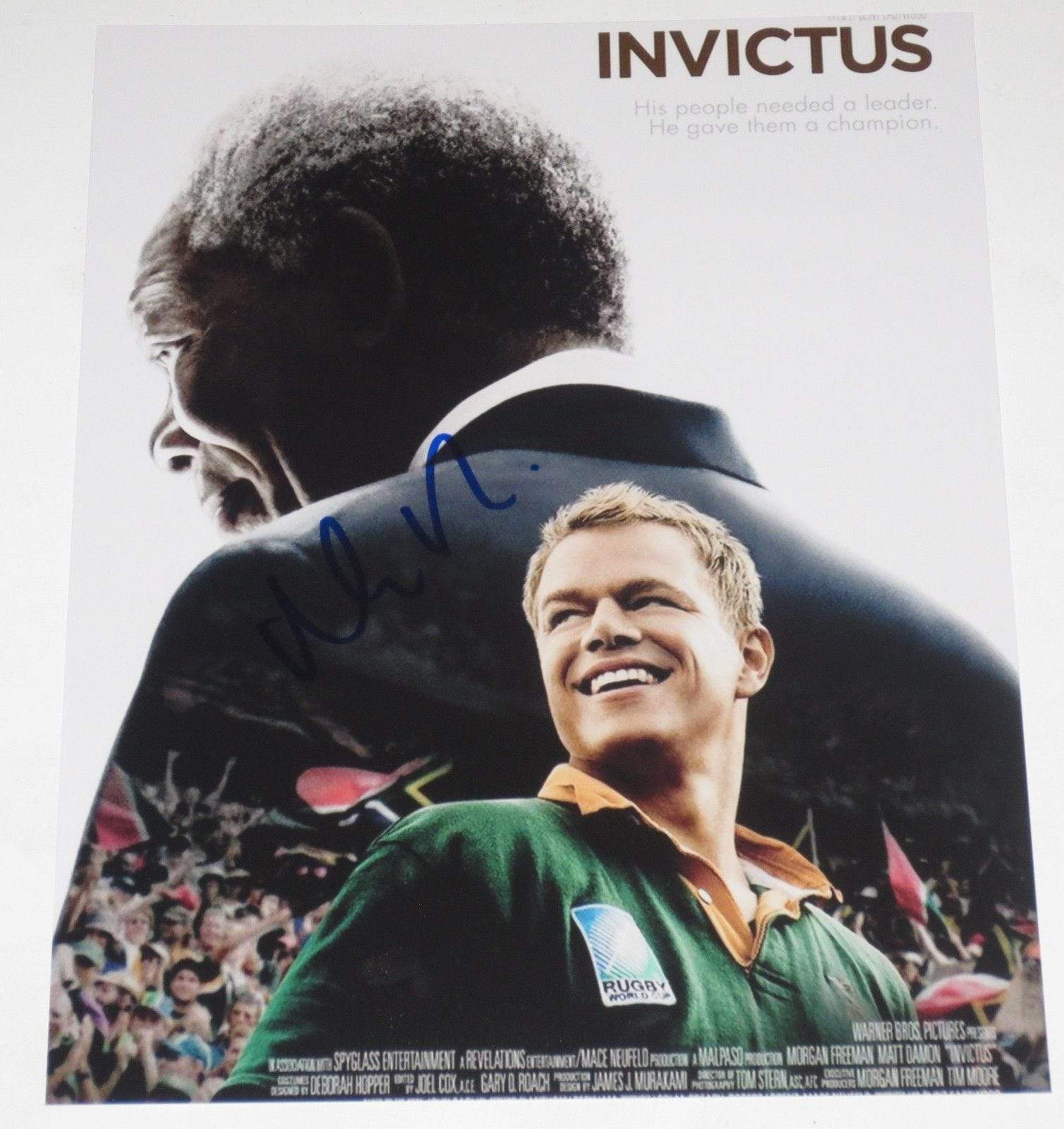 Matt Damon Signed 8x10 Photo from Invictus Certified Authentic