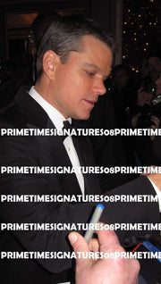  Matt Damon Authentic Autographed 8x10 Photo PTS COA #2 - Prime Time Signatures