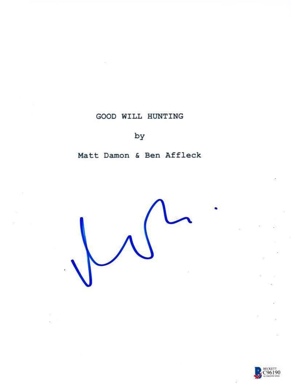Matt Damon Authentic Autographed 'Good Will Hunting' Script - Prime Time Signatures - TV & Film