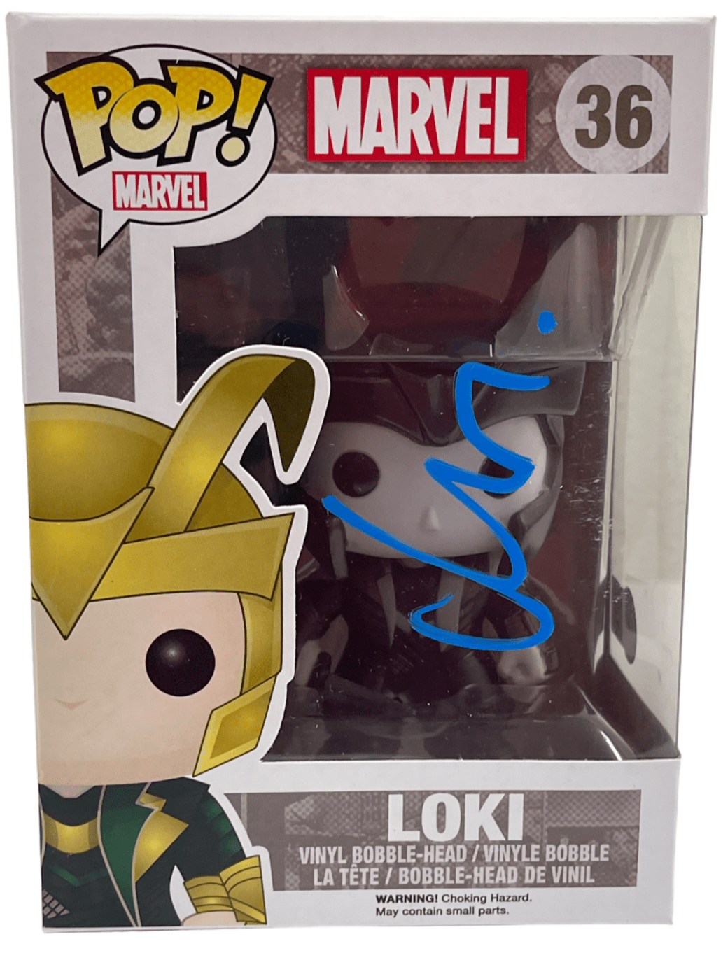 Matt Damon Authentic Autographed Loki Marvel 36 Funko Pop Figure
