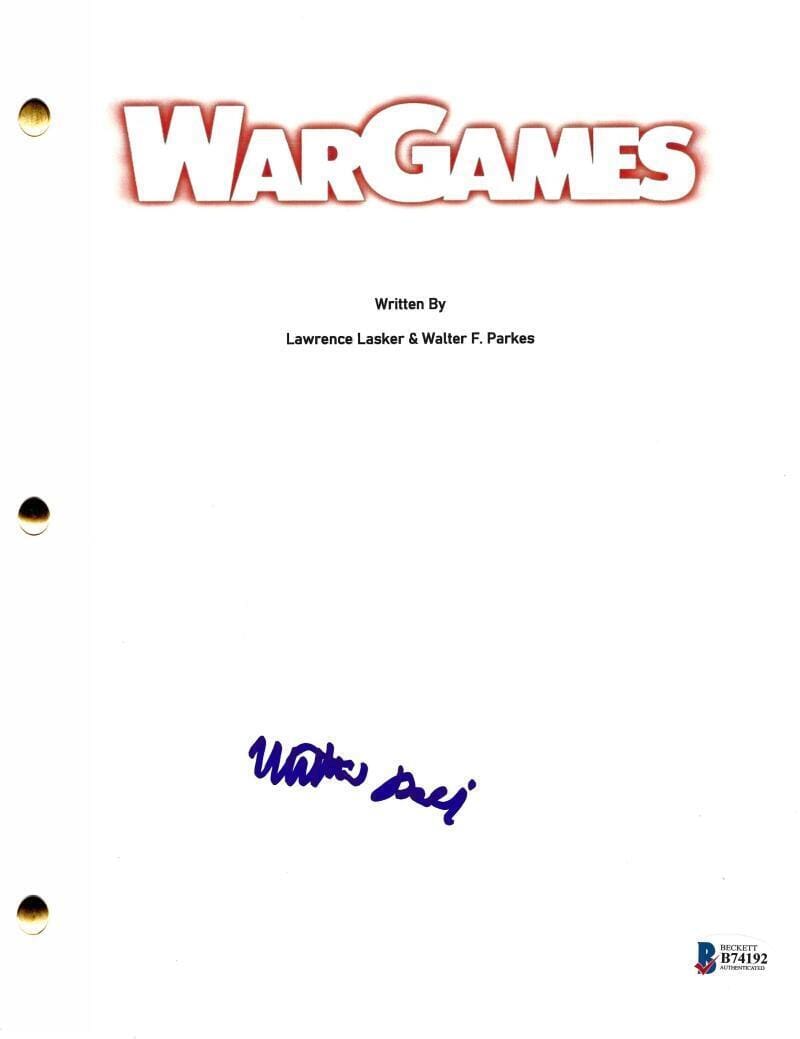 Matthew Broderick Signed Script from WarGames Beckett COA