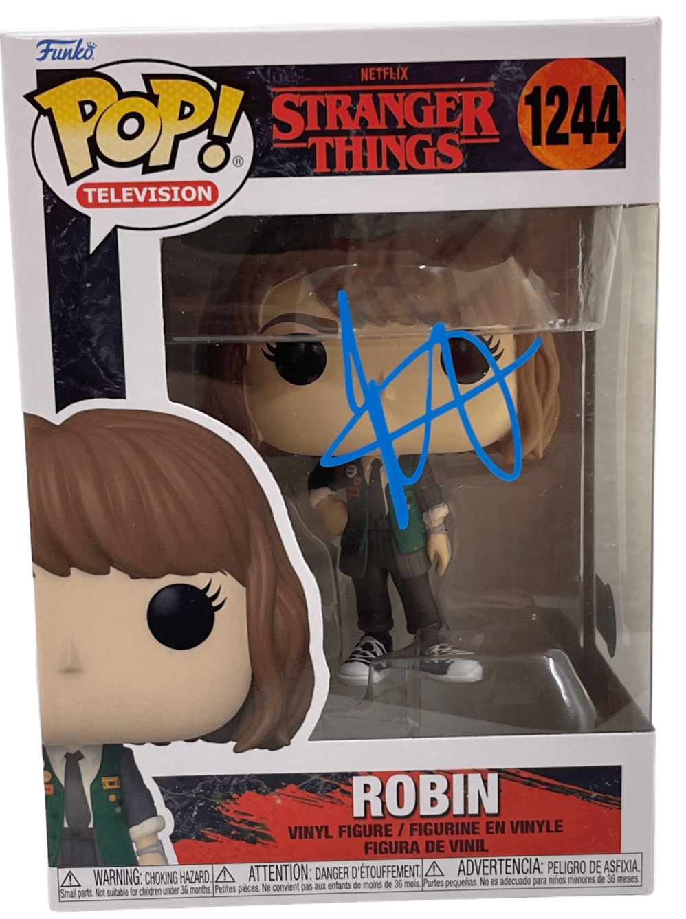 Maya Hawke Authentic Autographed Robin Stranger Things 1244 Funko Pop Figure