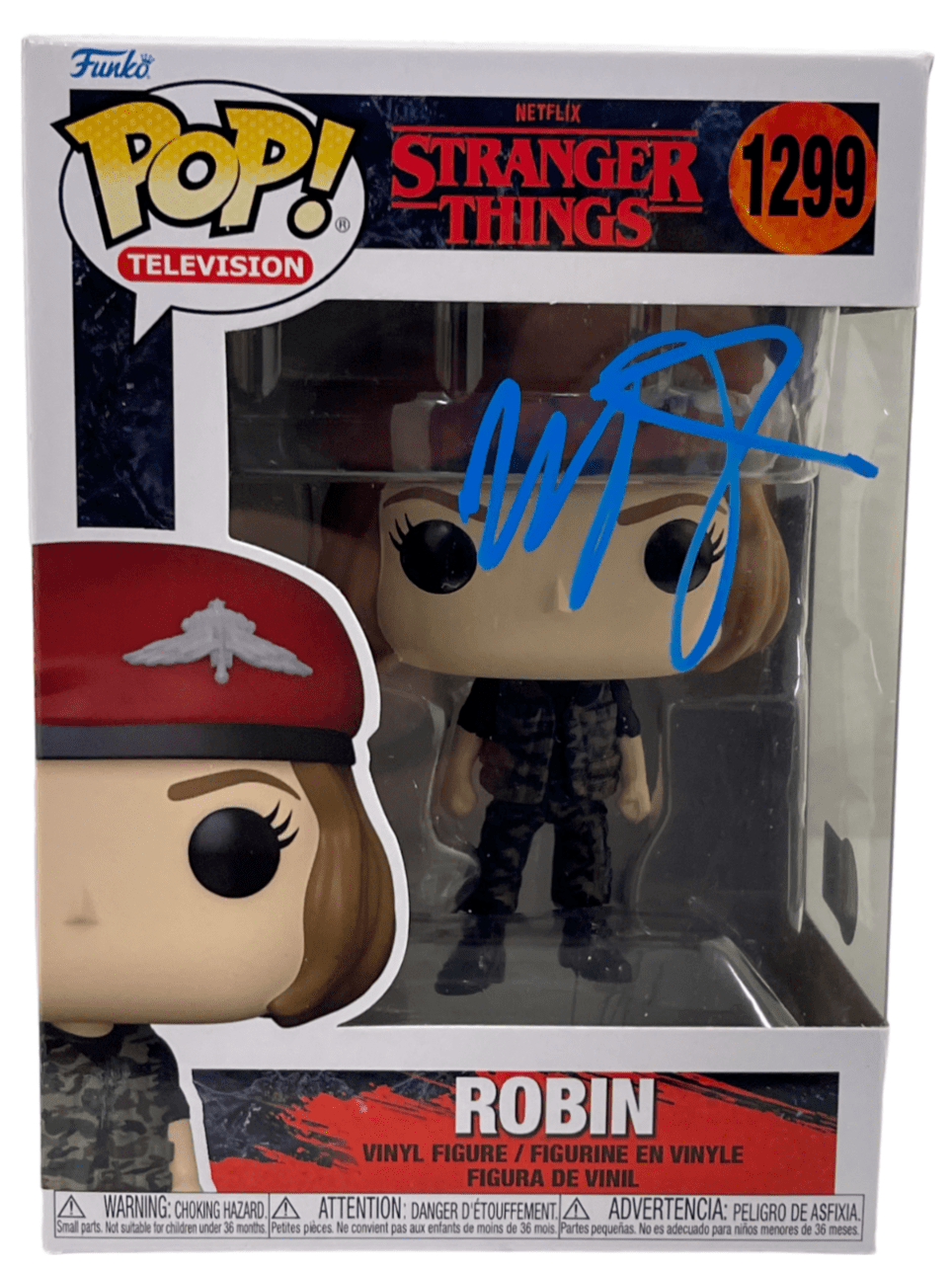 Maya Hawke Authentic Autographed Robin Stranger Things 1299 Funko Pop Figure