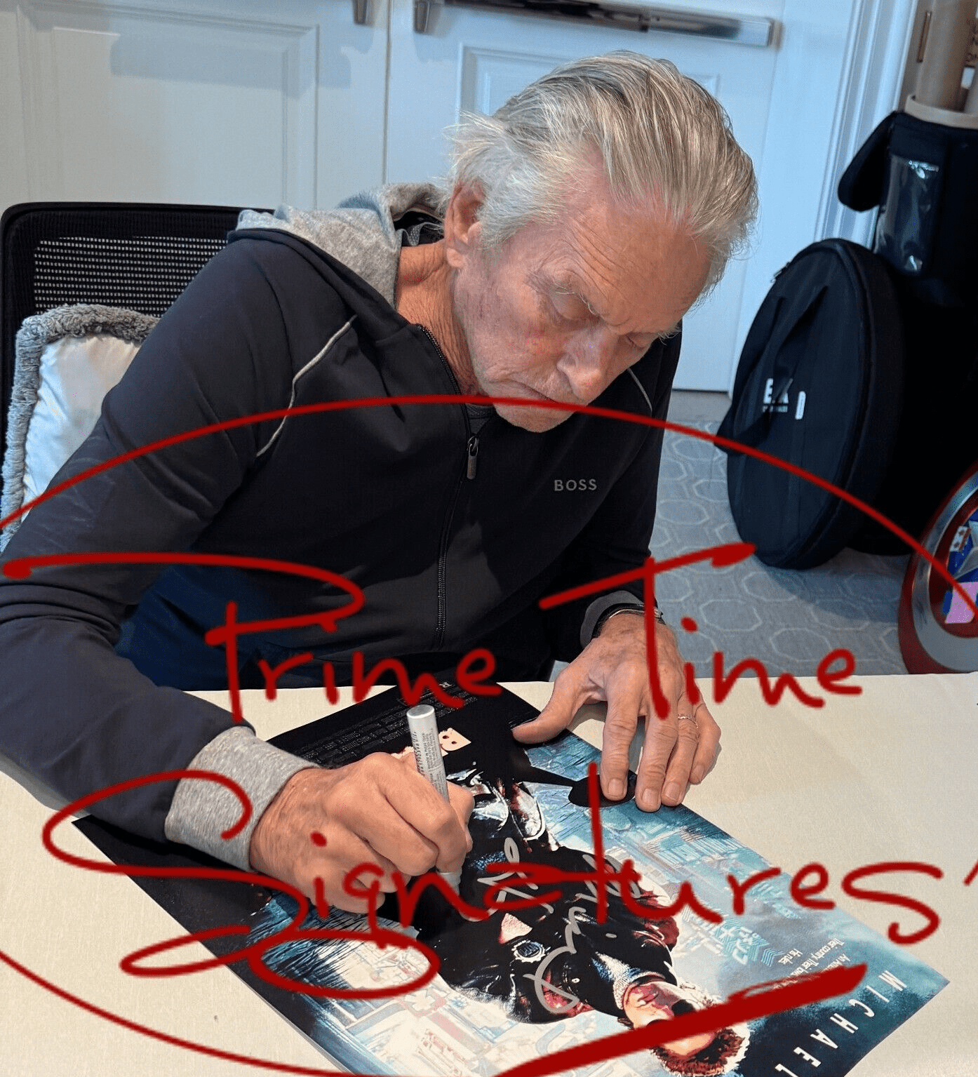 Michael Douglas Signed 11x14 Photo from Wall Street Beckett COA - Item #17 - Detail View