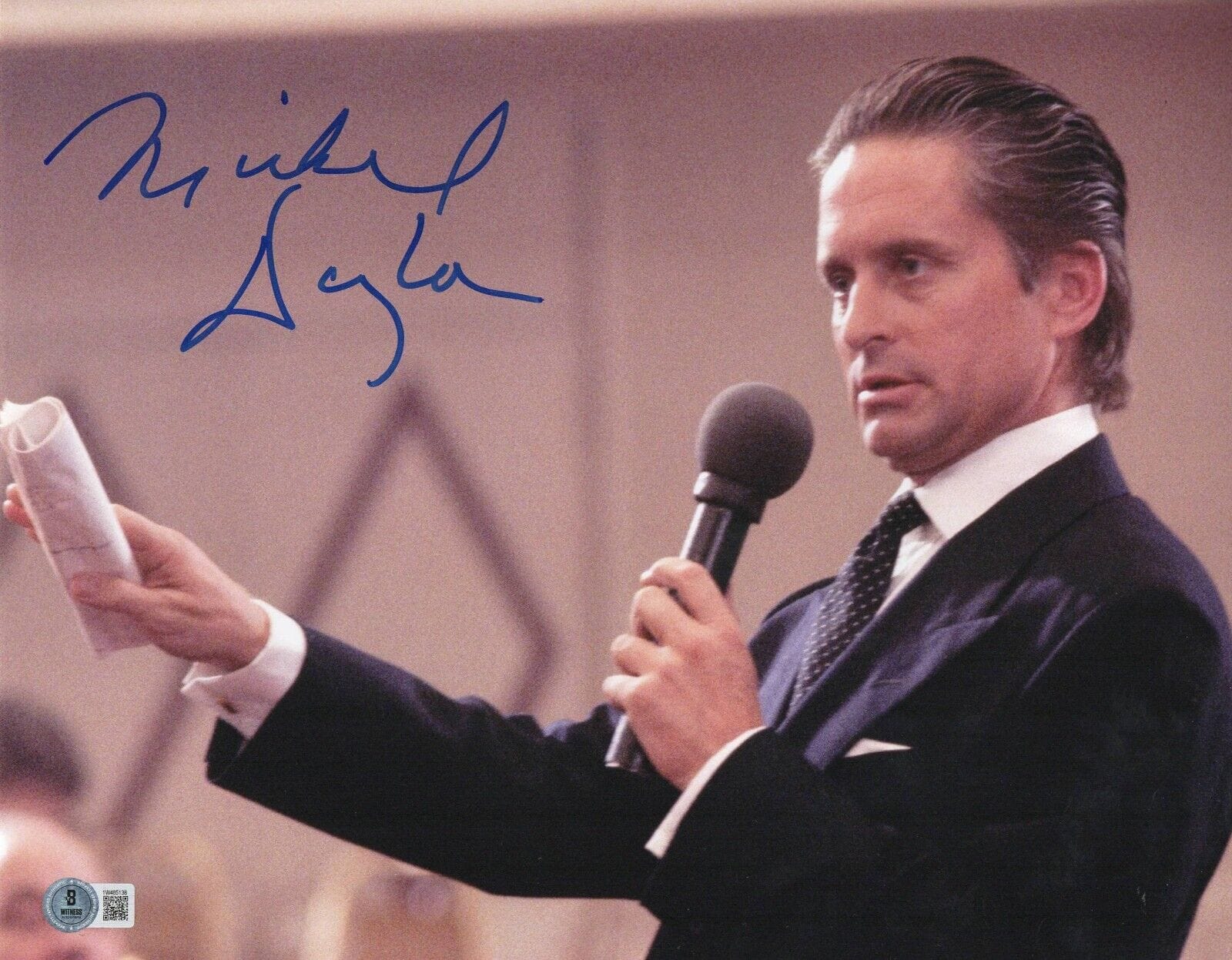 Michael Douglas Signed 11x14 Photo from Wall Street Beckett COA - Item #15