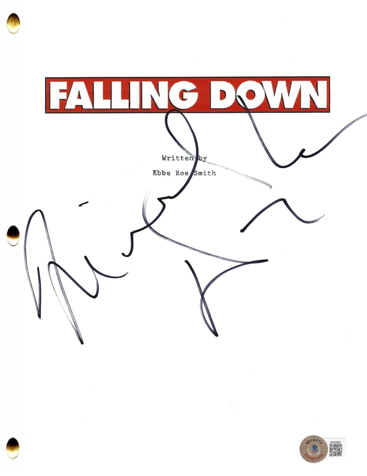 Michael Douglas Signed Script from Falling Down Beckett COA